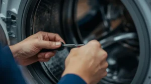 Laundry appliance drum repair inspection